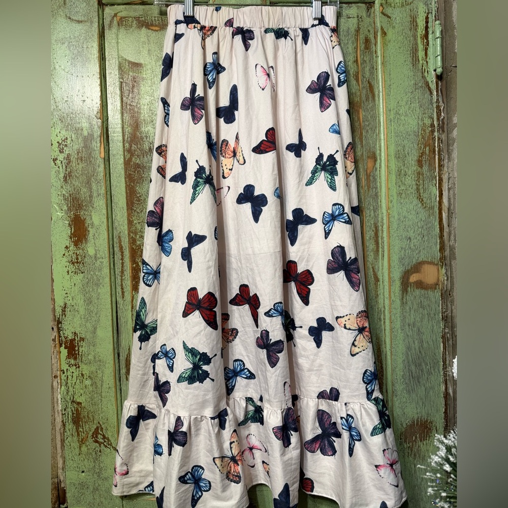 SHEIN Women’s Butterfly Maxi Skirt